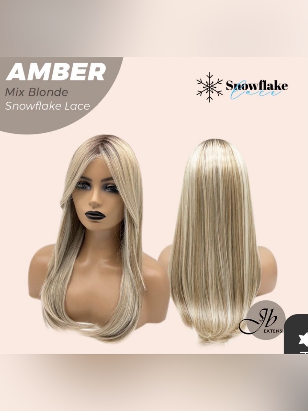 JB Extension Amber – Mixed Blonde – Snowflake Lace – 21”